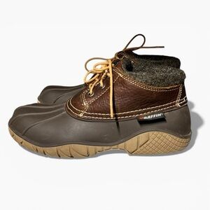 🌻Baffin Whitetail II Brown Leather Insulated Lace Up Ankle Boots Women's Size 9